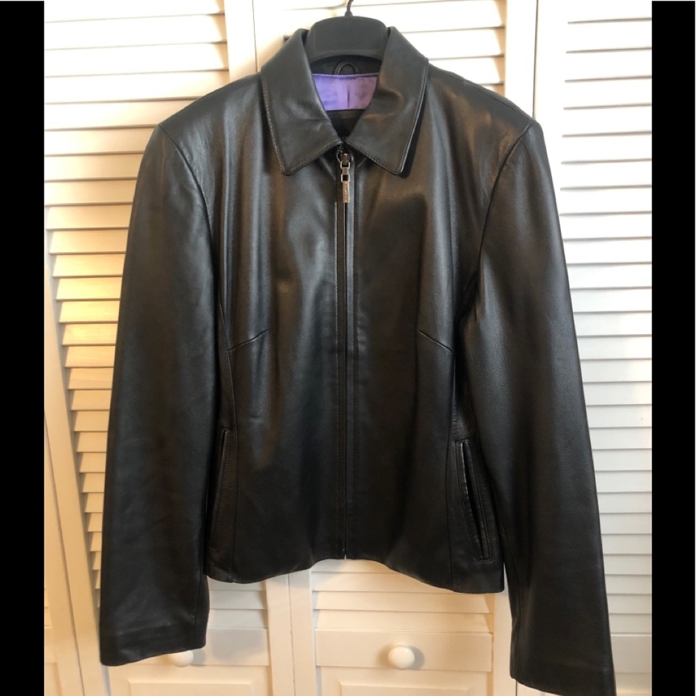 COLEBROOK & CO Black Leather Jacket
